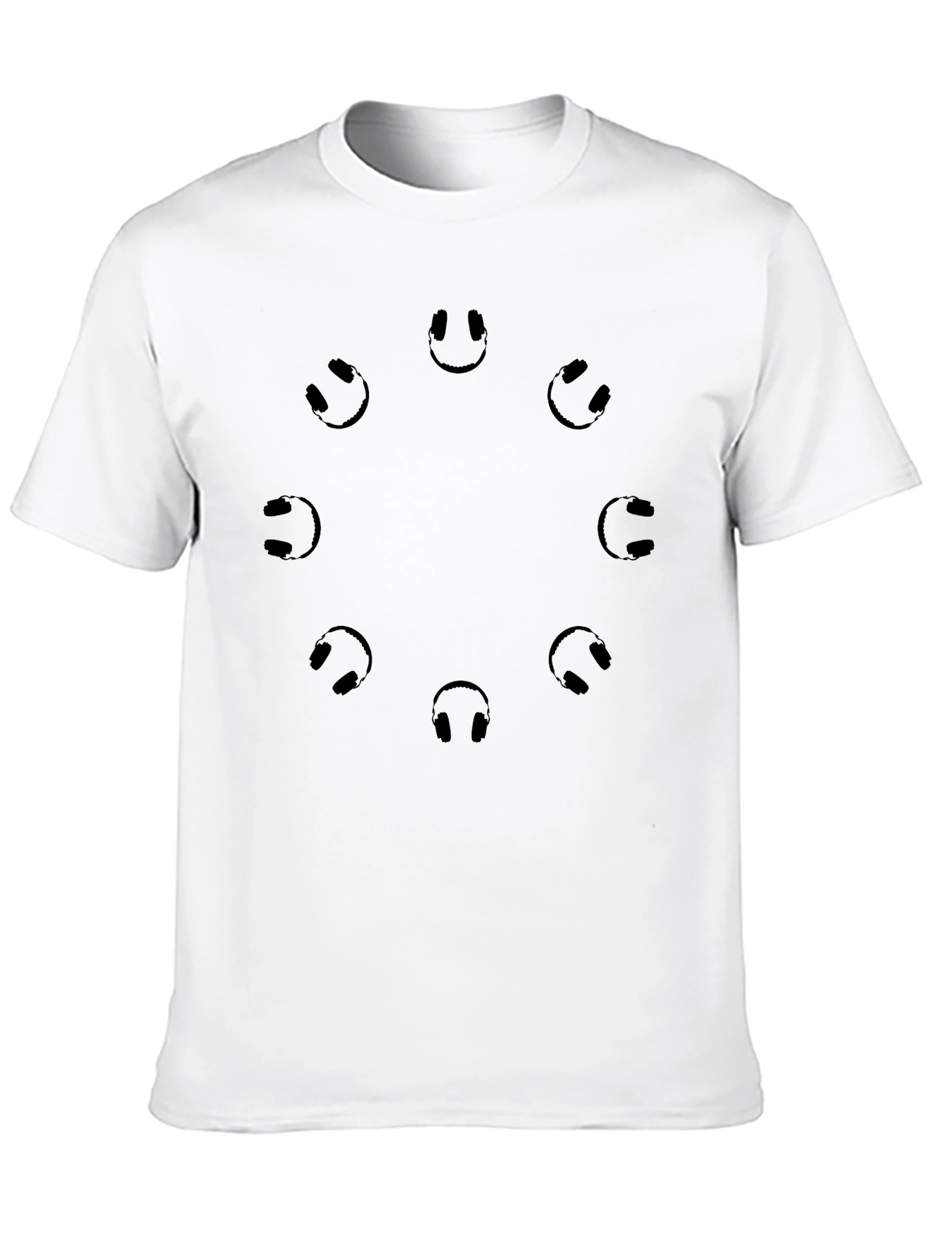 Headphone Circle Black T-Shirt