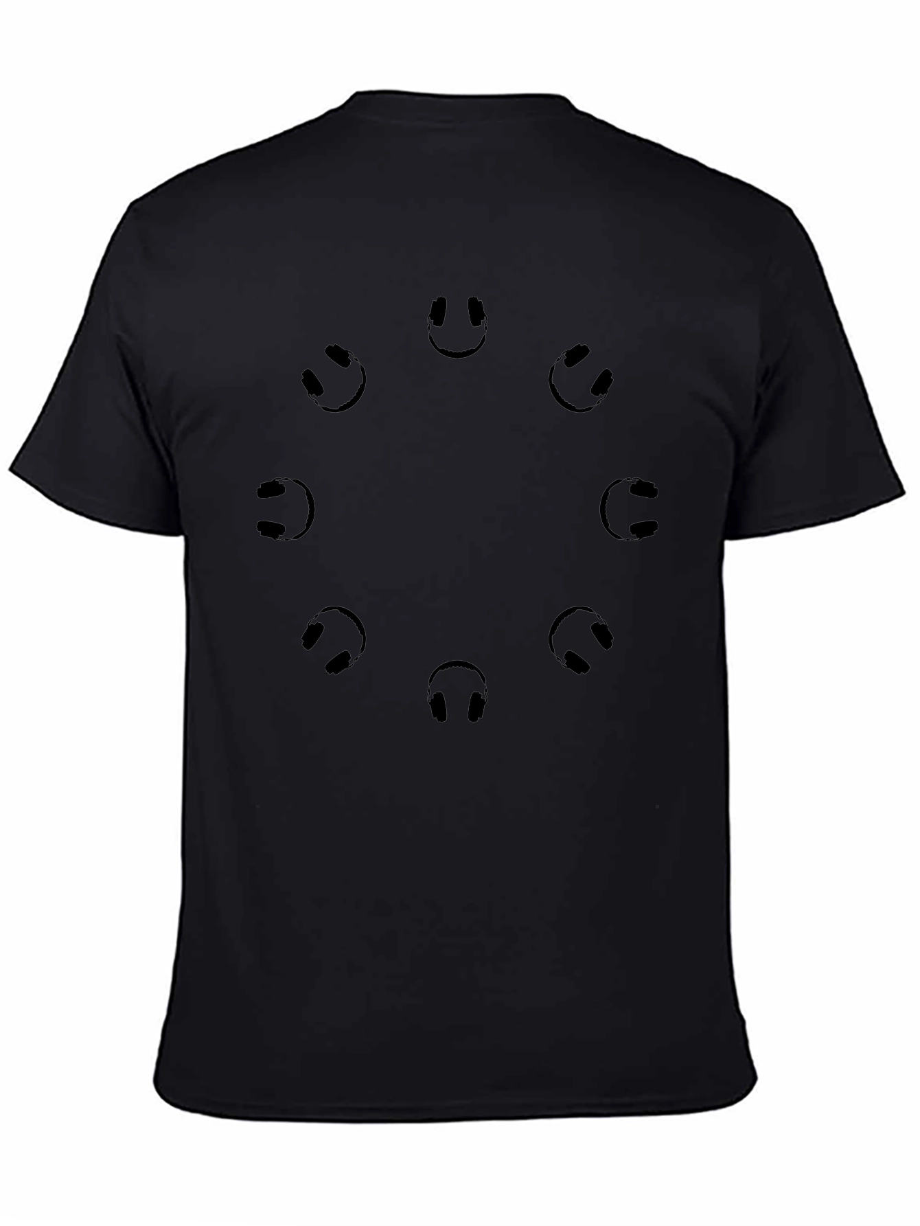 Headphone Circle Black T-Shirt