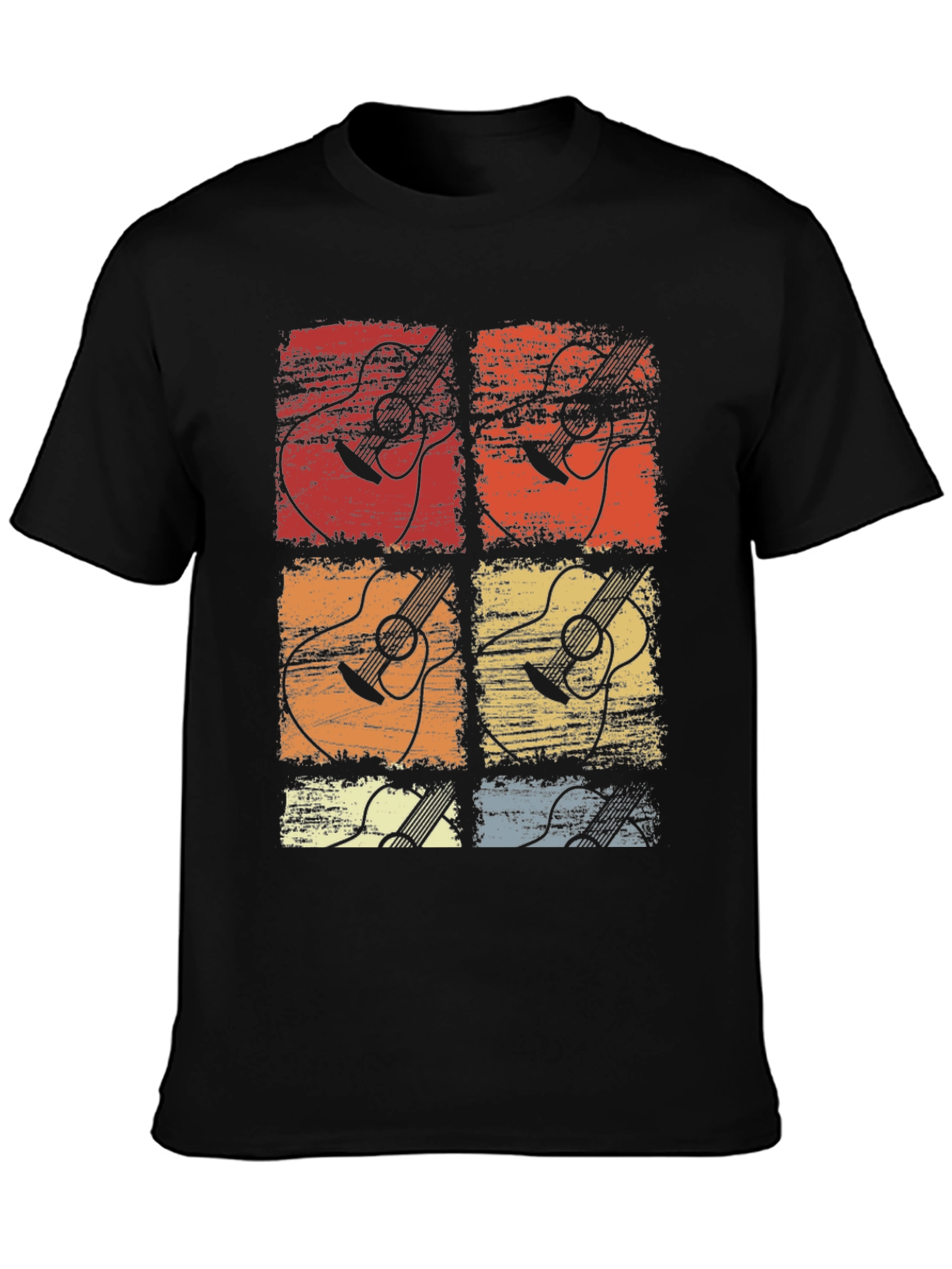 Retro Guitar Art Graphic T-Shirt
