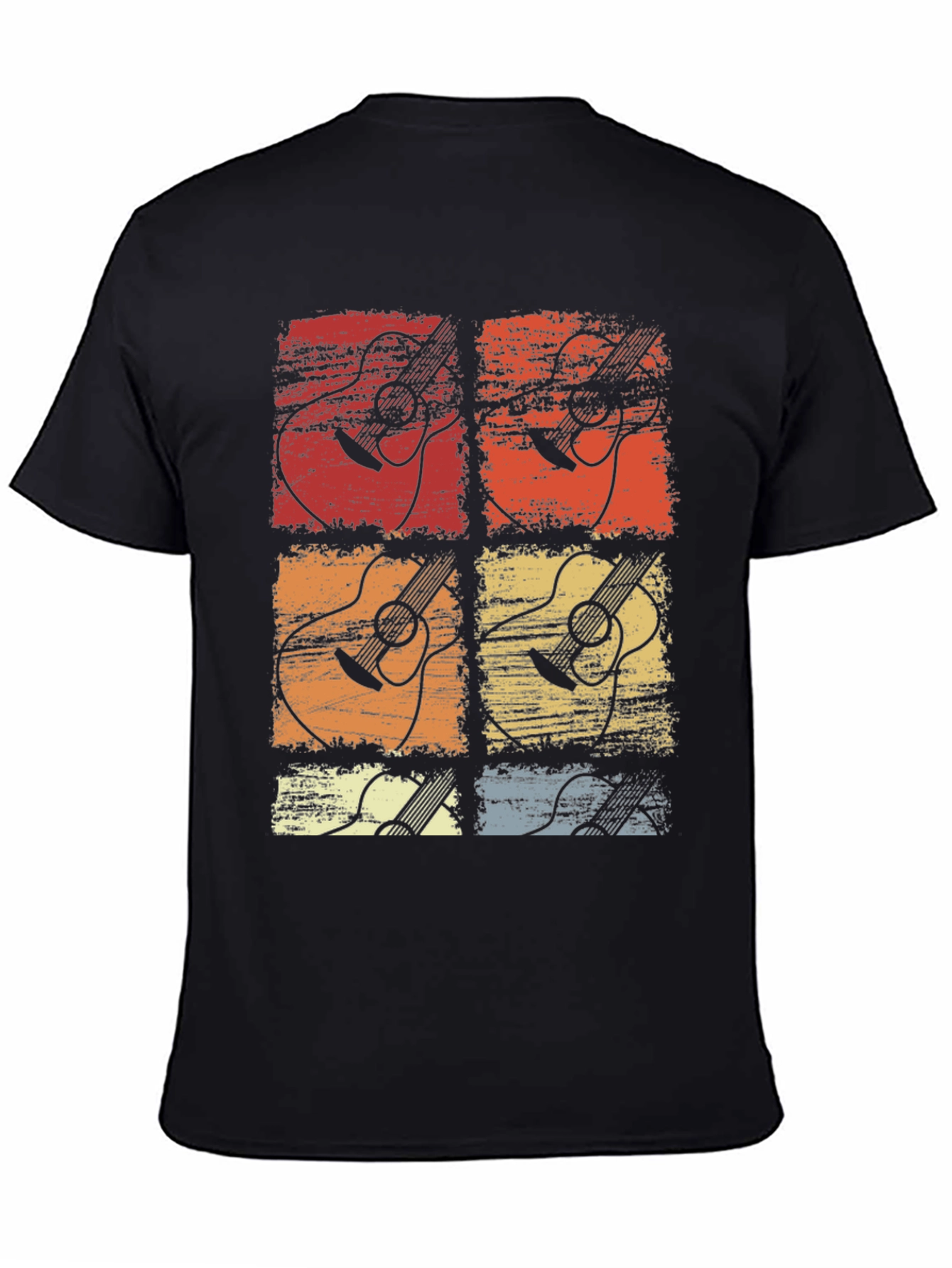 Retro Guitar Art Graphic T-Shirt