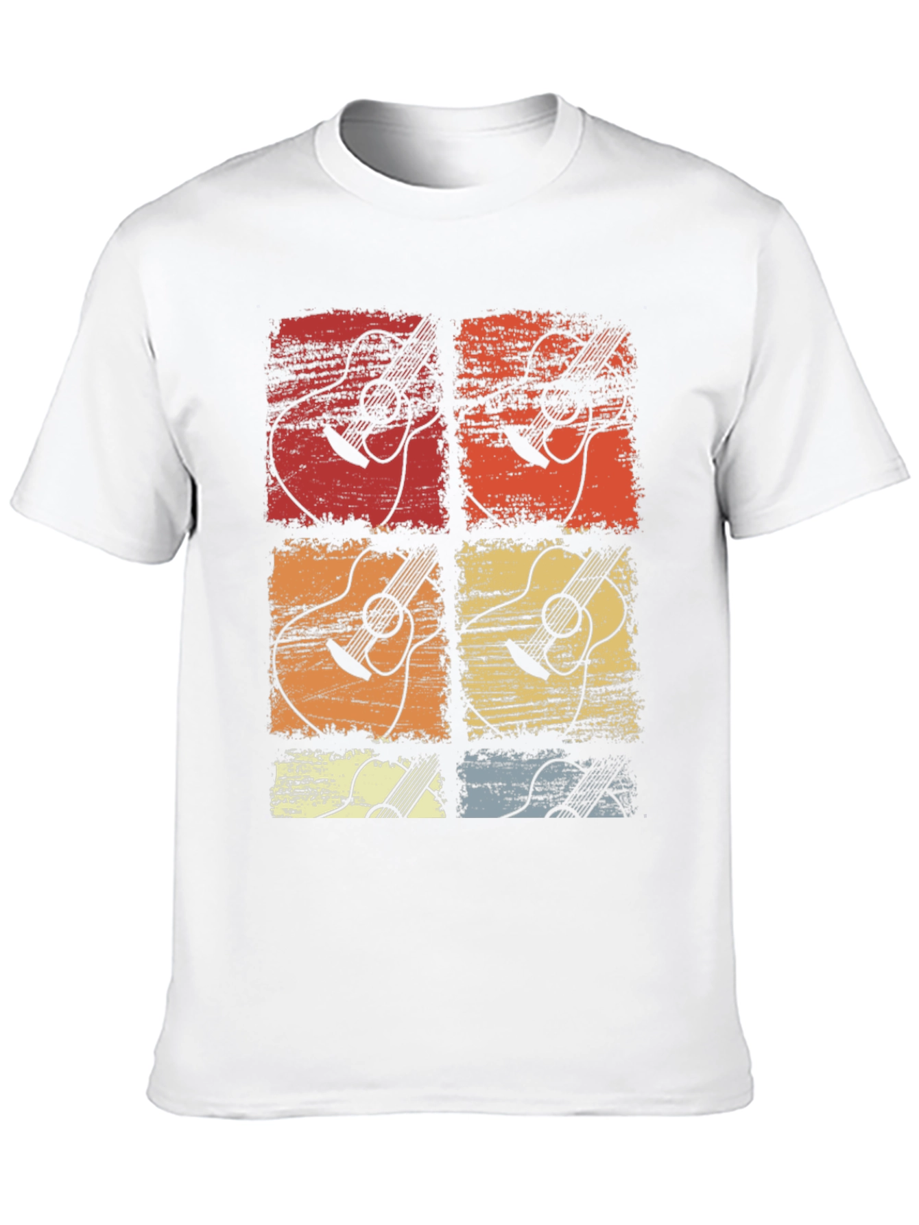 Retro Guitar Art Graphic T-Shirt
