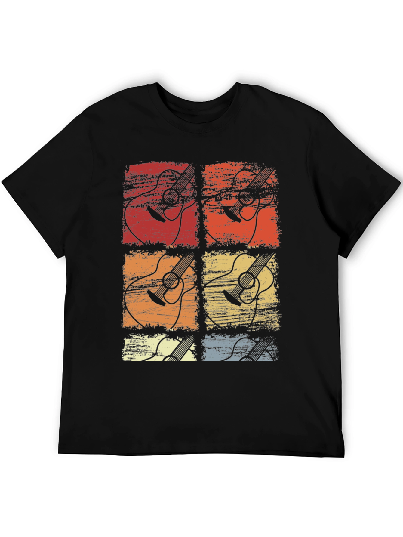 Retro Guitar Art Graphic T-Shirt
