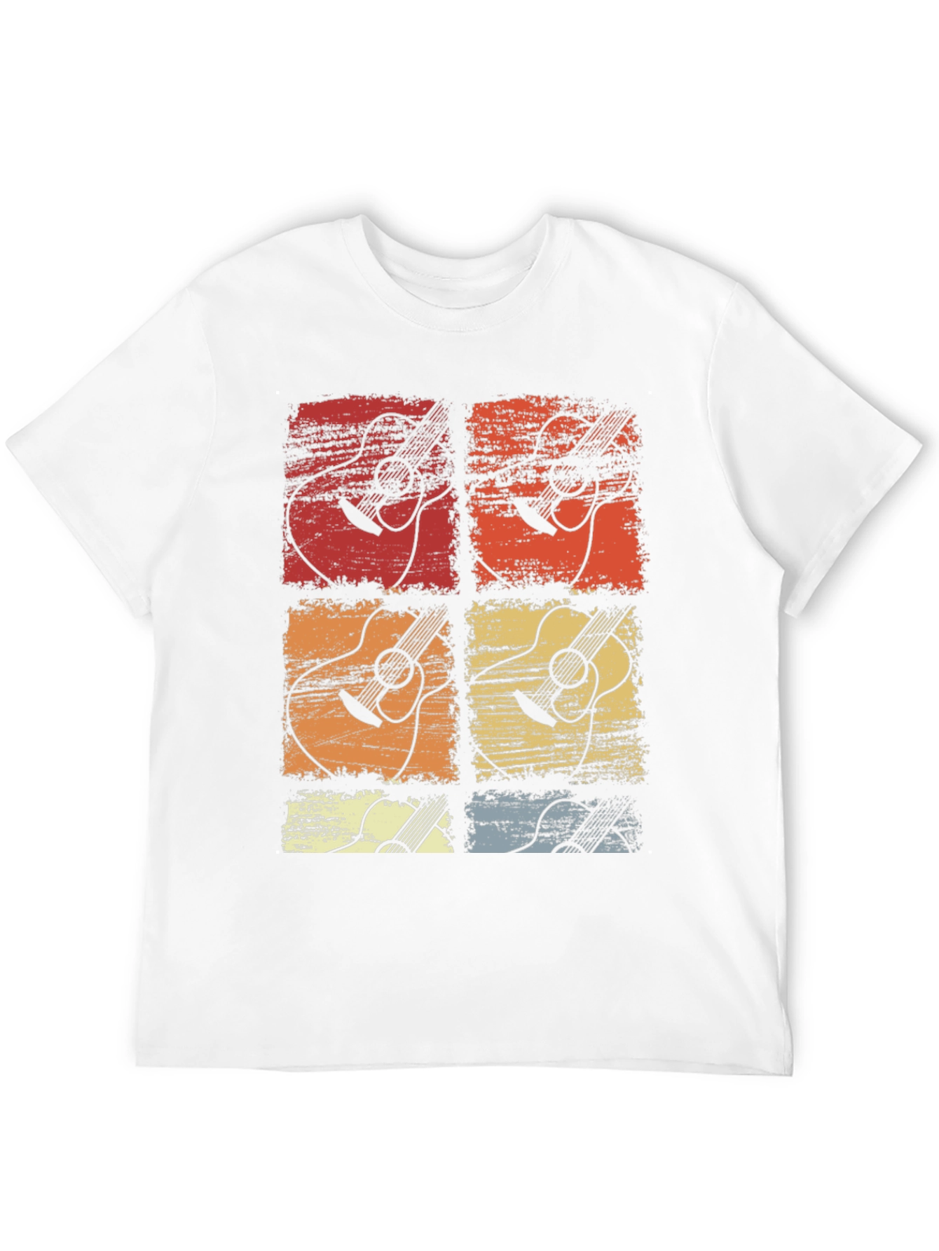 Retro Guitar Art Graphic T-Shirt