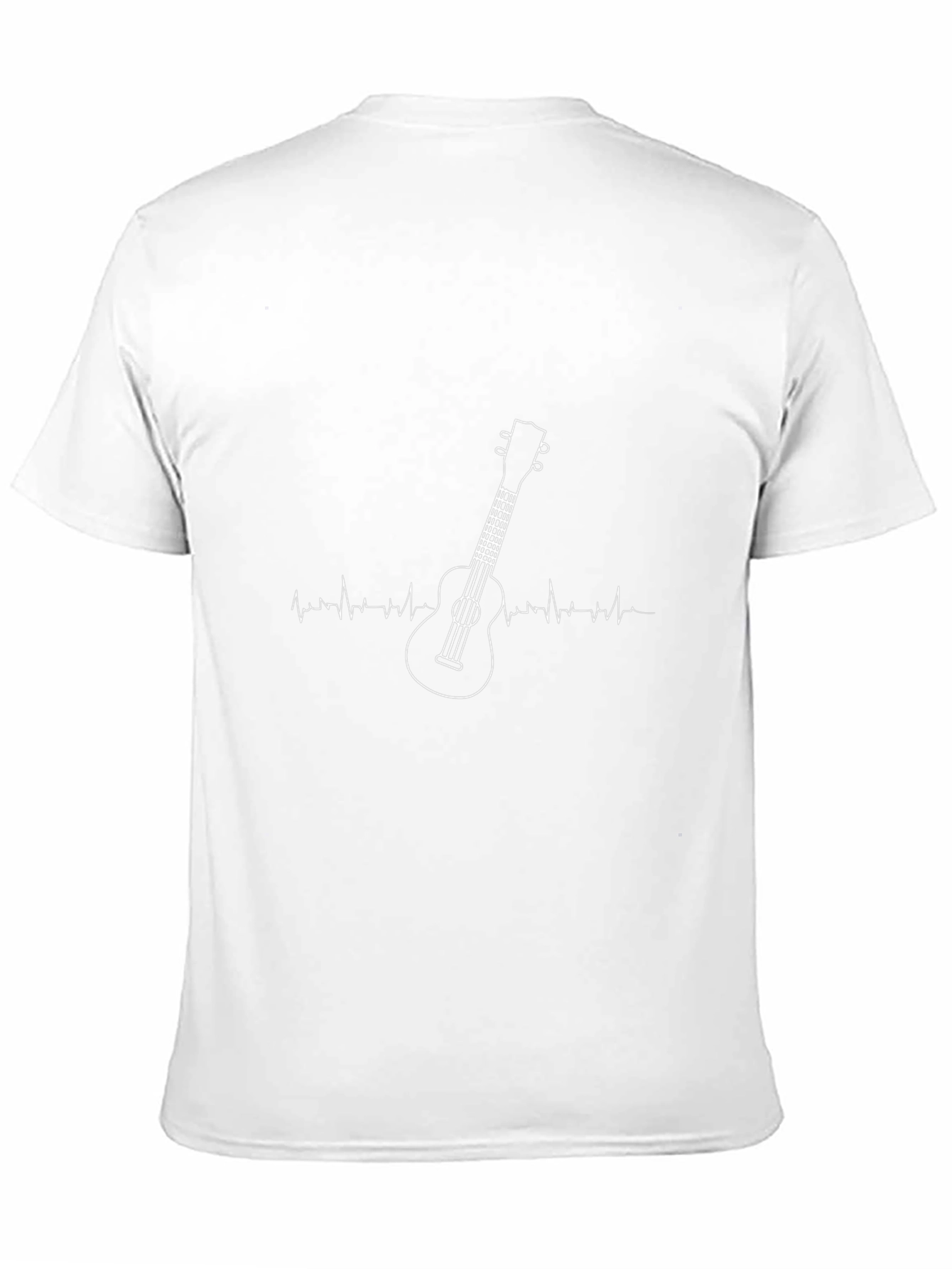 Ukulele Heartbeat Graphic Tee - Black T-Shirt