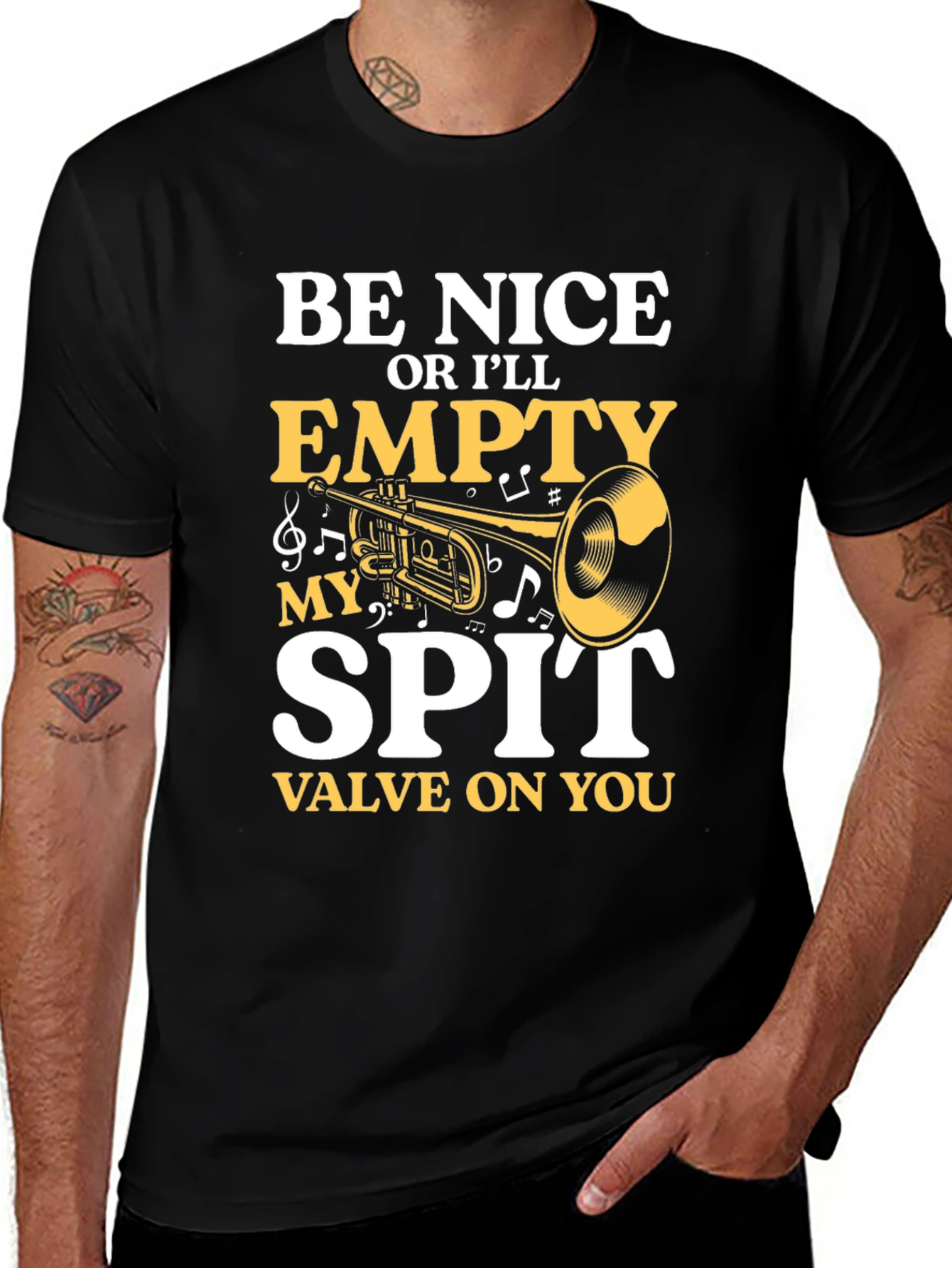 Be Nice Trumpet Player Funny T-Shirt