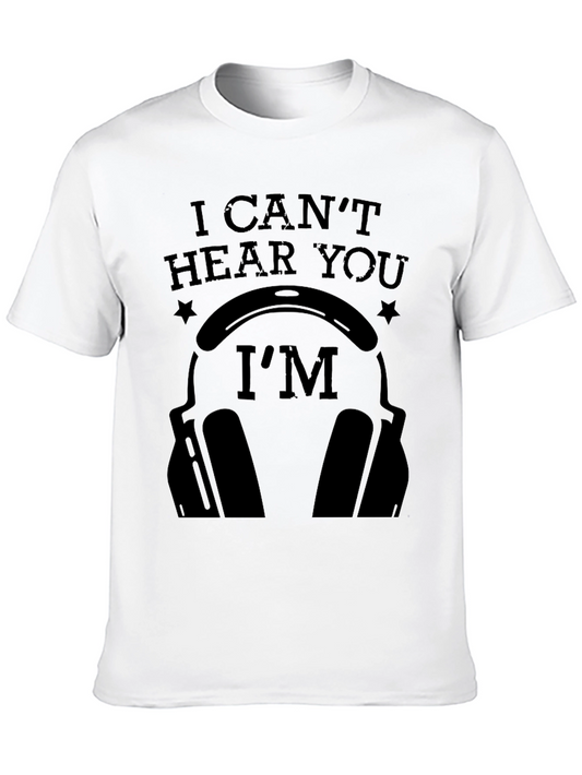 I Cant Hear You Im Gaming T-Shirt - Black Cotton Tee