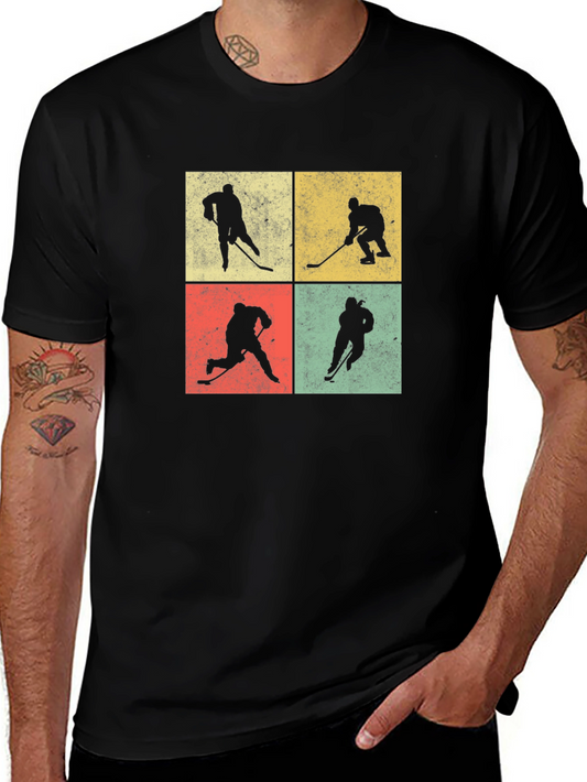 Retro Hockey Player Silhouette T-Shirt