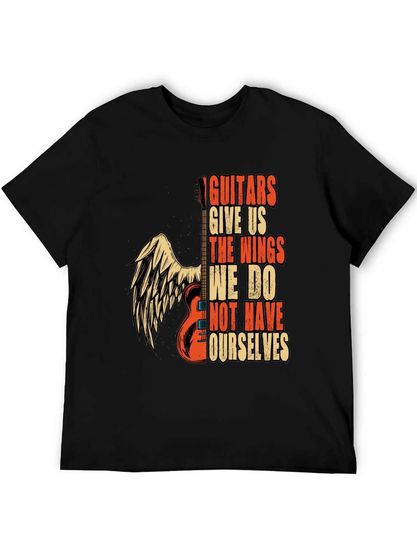 Guitar Wings Graphic T-Shirt - Rock Music Tee