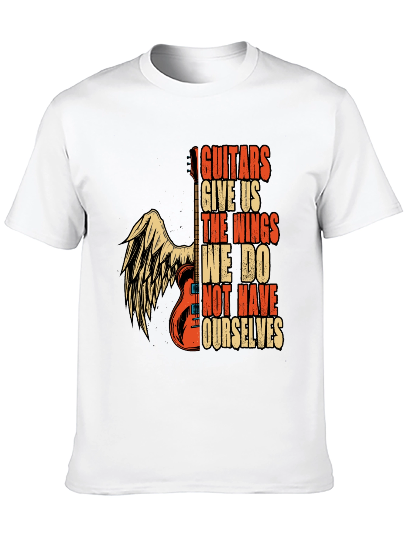 Guitar Wings Graphic T-Shirt - Rock Music Tee