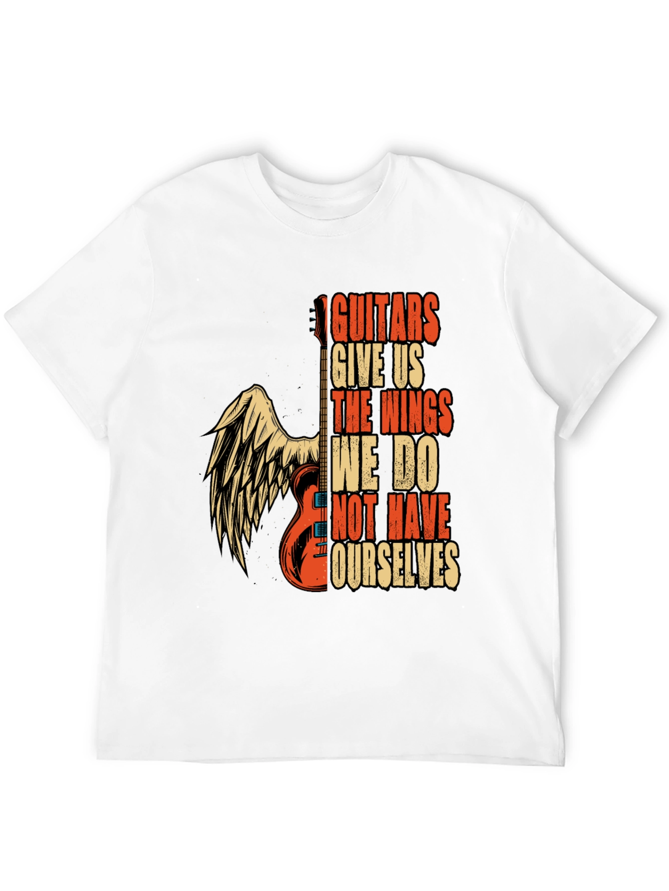 Guitar Wings Graphic T-Shirt - Rock Music Tee
