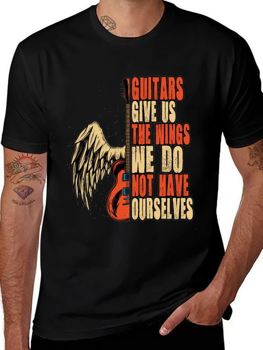 Guitar Wings Graphic T-Shirt - Rock Music Tee