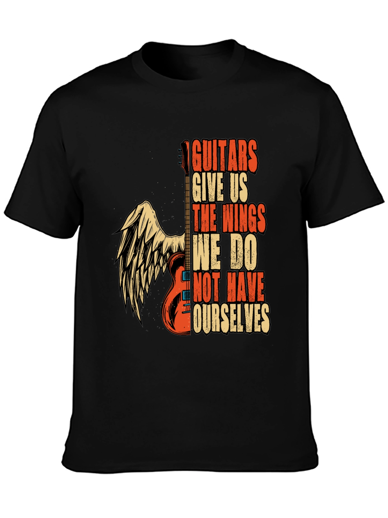 Guitar Wings Graphic T-Shirt - Rock Music Tee