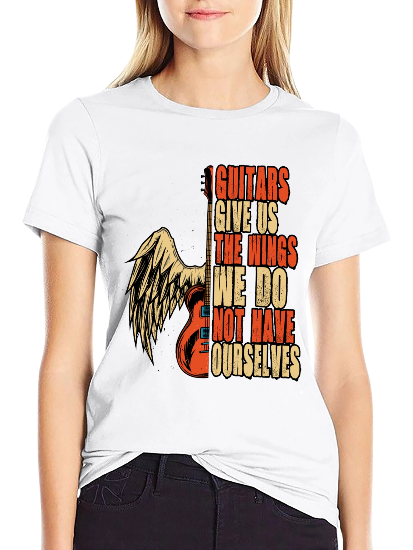 Guitar Wings Graphic T-Shirt - Rock Music Tee