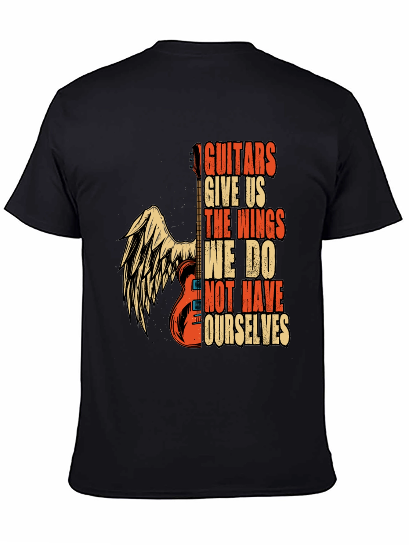 Guitar Wings Graphic T-Shirt - Rock Music Tee