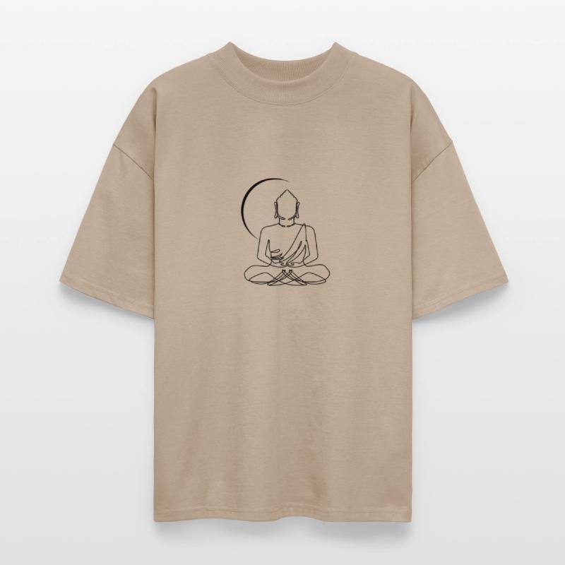 Meditating Buddha Holds Stillness In Line - Yoga