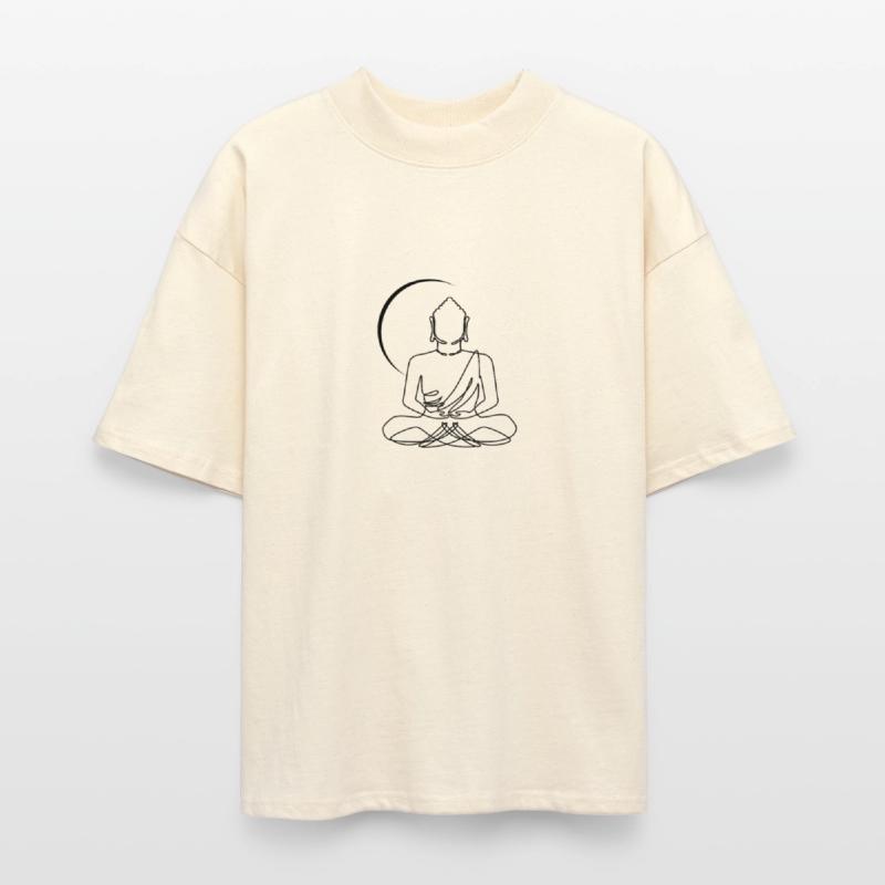 Meditating Buddha Holds Stillness In Line - Yoga