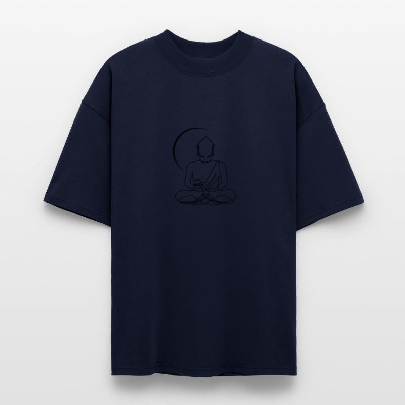 Meditating Buddha Holds Stillness In Line - Yoga