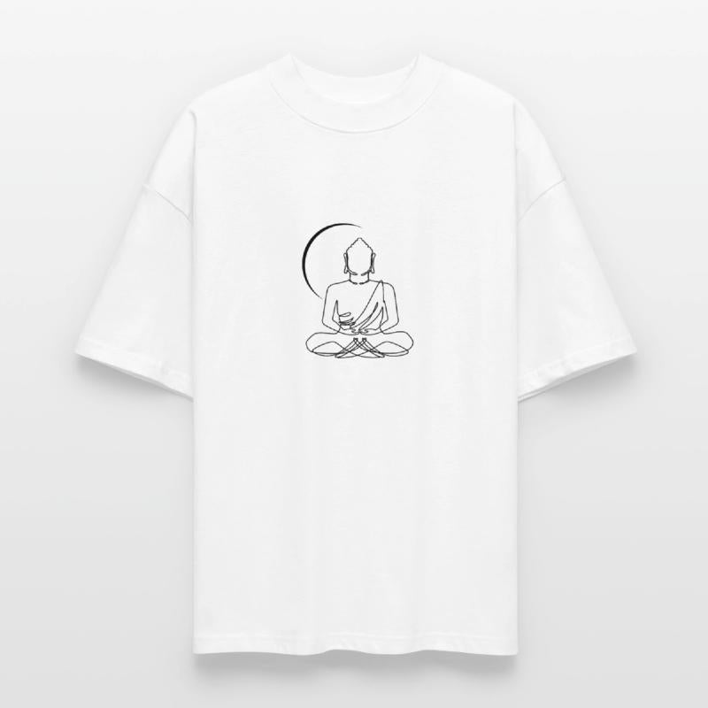Meditating Buddha Holds Stillness In Line - Yoga