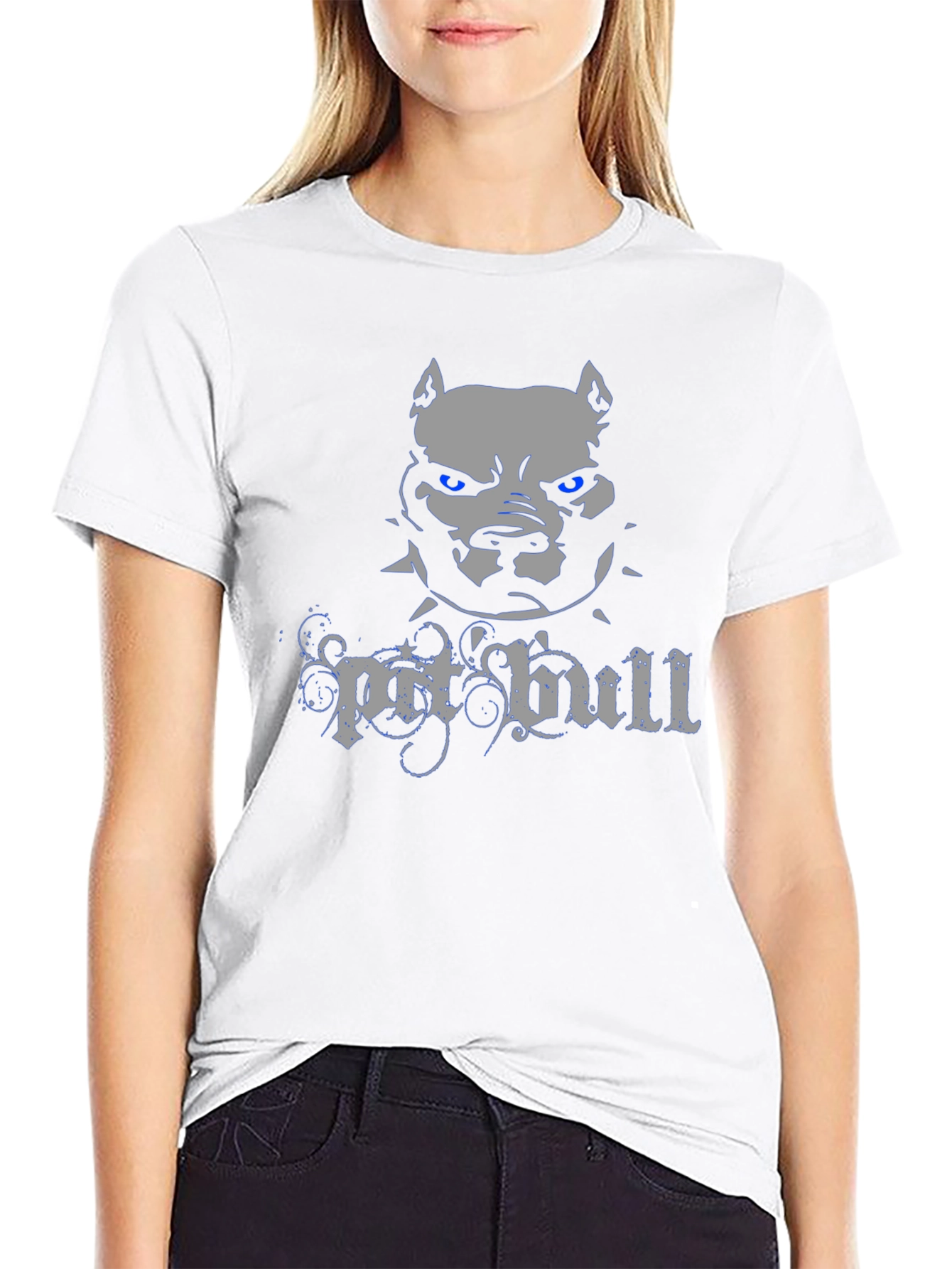 Pitbull Graphic Print Mens Black T-Shirt