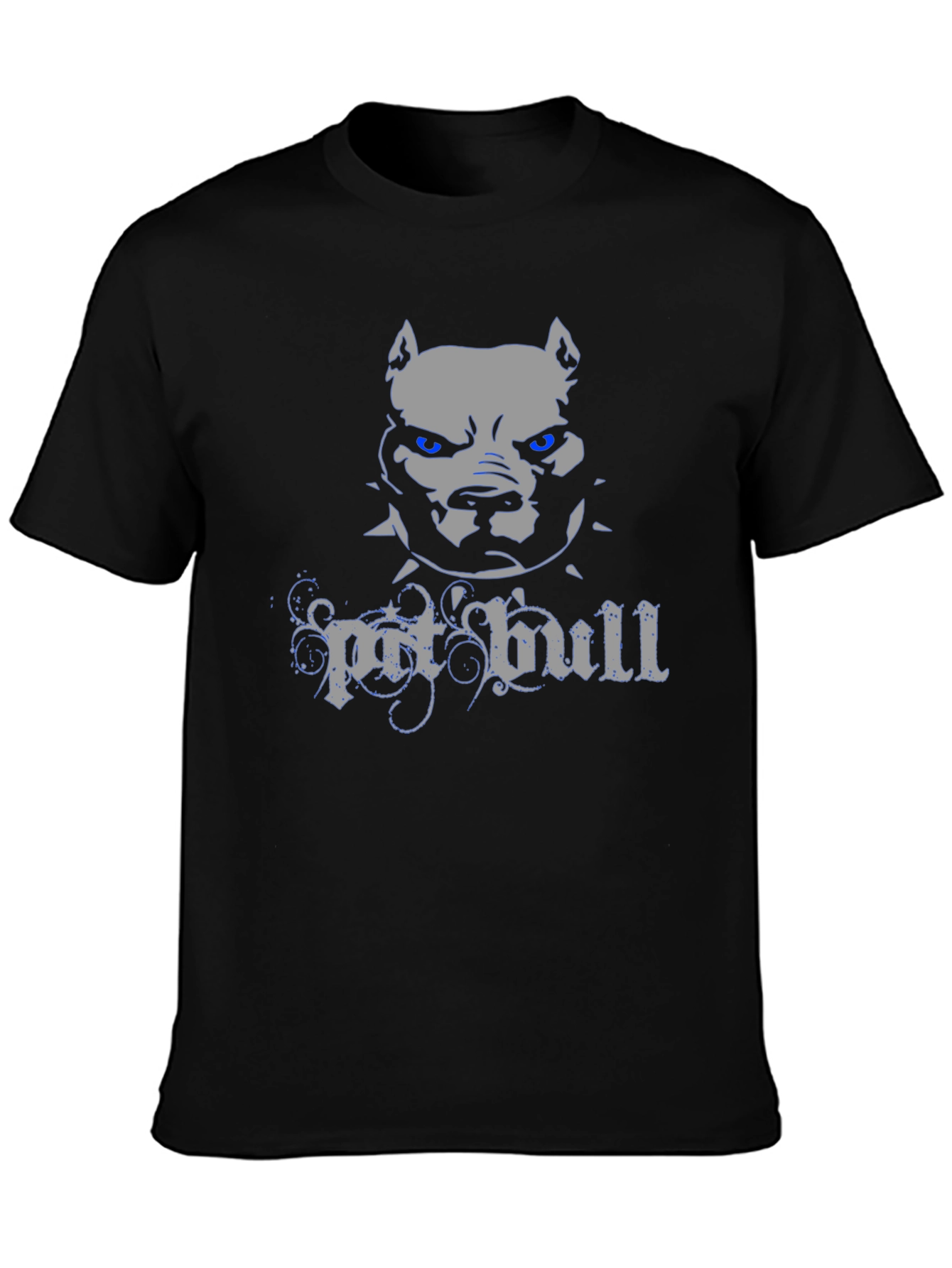 Pitbull Graphic Print Mens Black T-Shirt