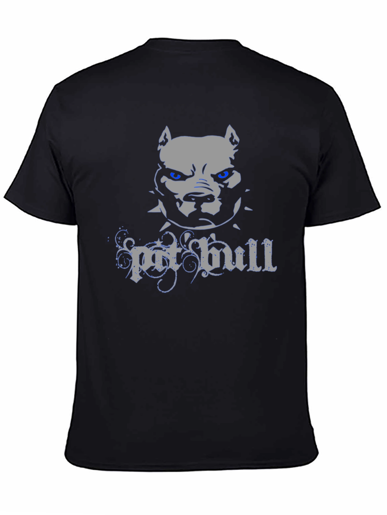 Pitbull Graphic Print Mens Black T-Shirt