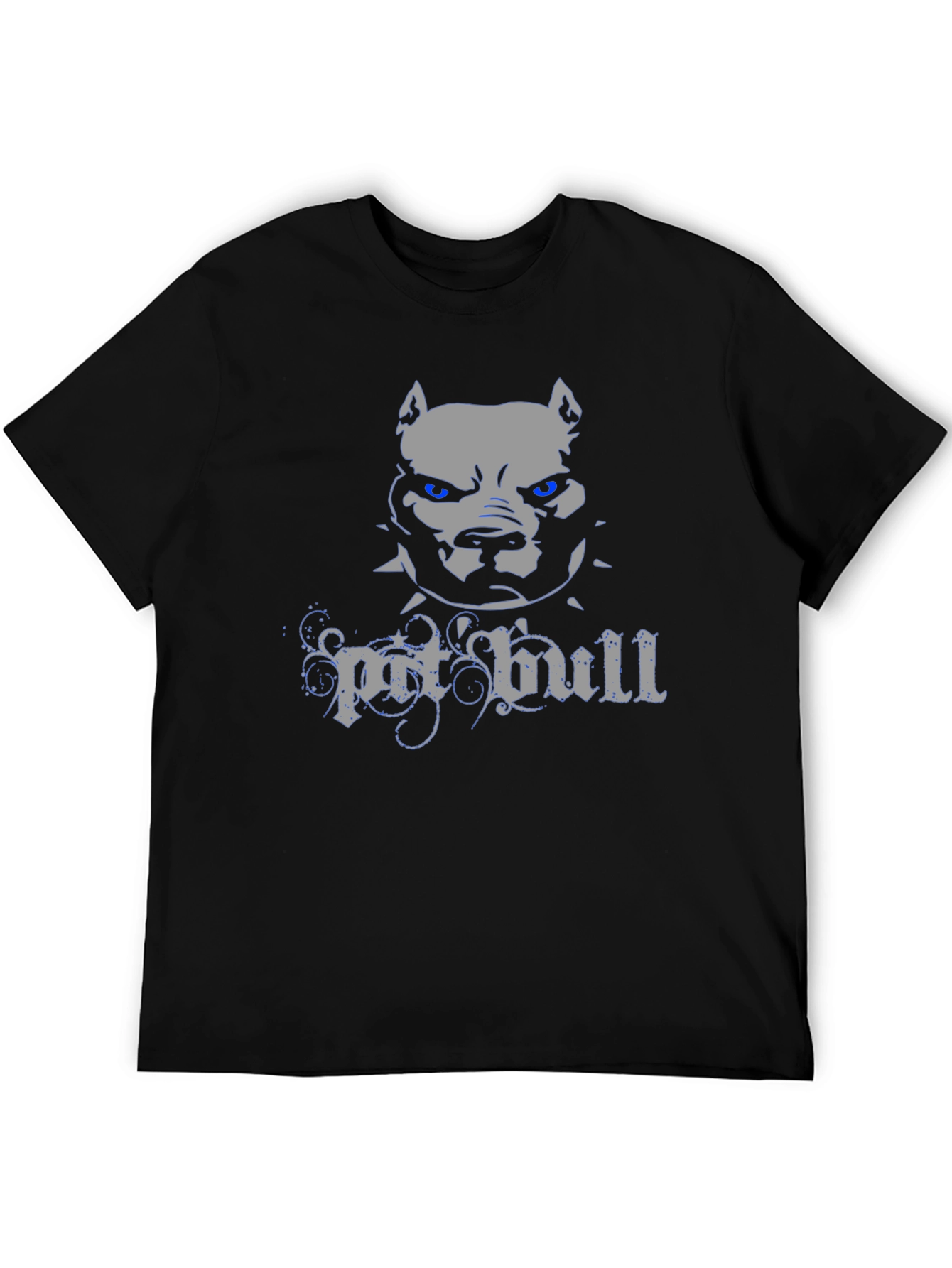 Pitbull Graphic Print Mens Black T-Shirt