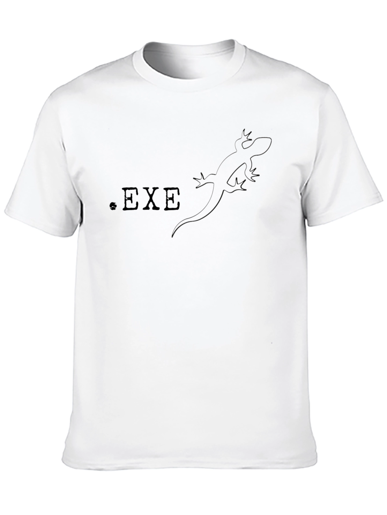 Black .EXE Lizard Graphic T-Shirt