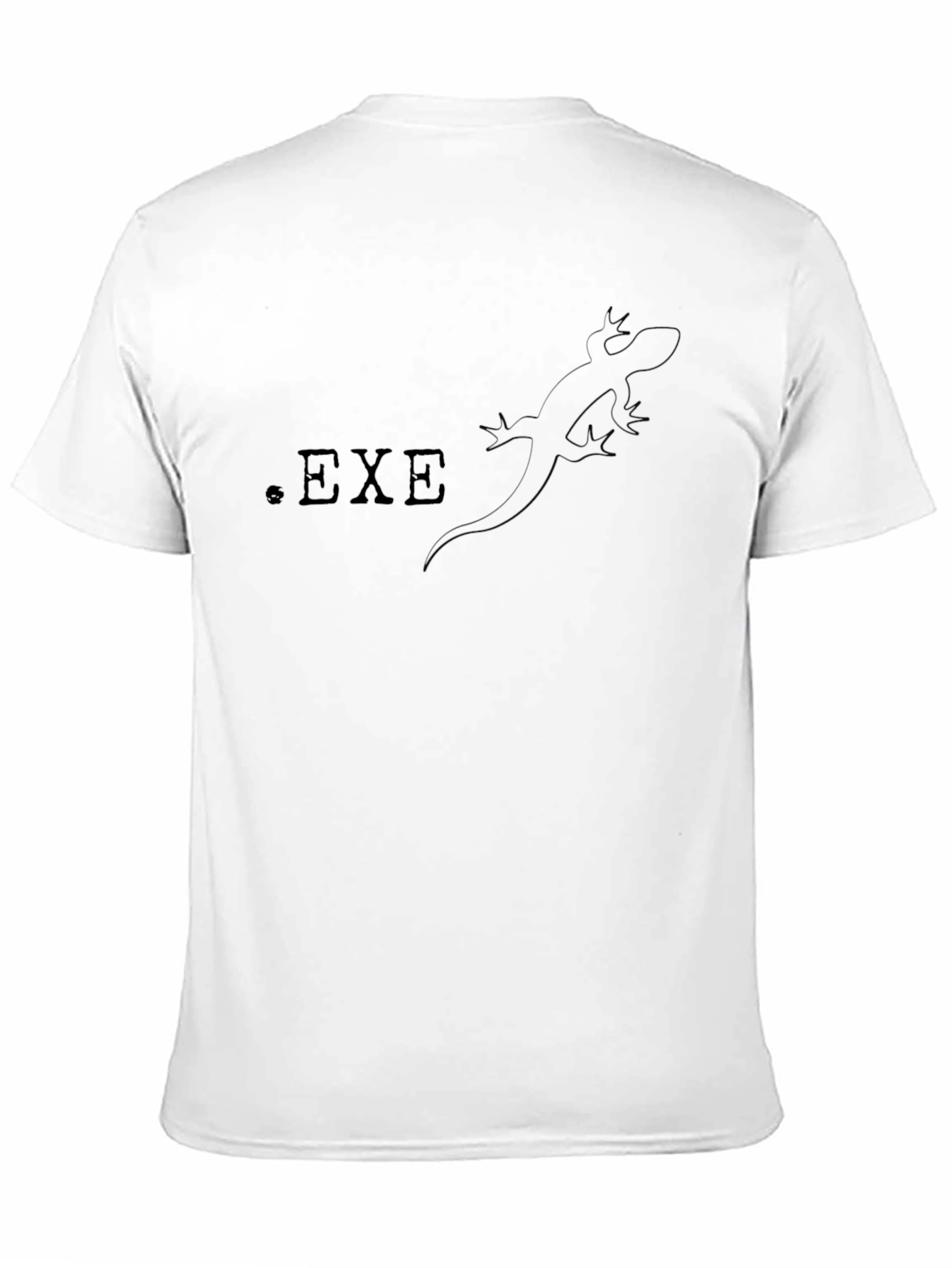 Black .EXE Lizard Graphic T-Shirt