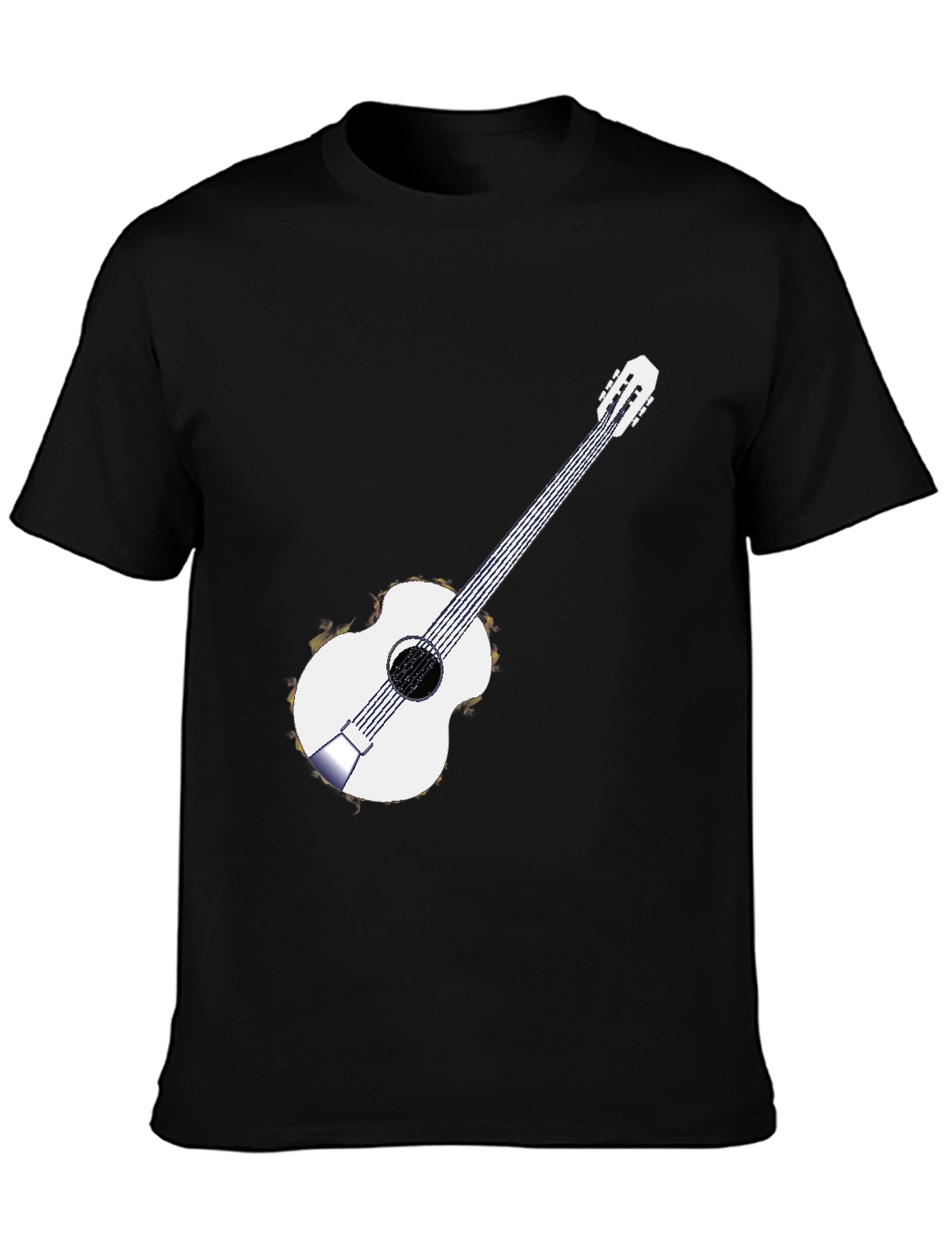 Guitar Graphic Black T-Shirt