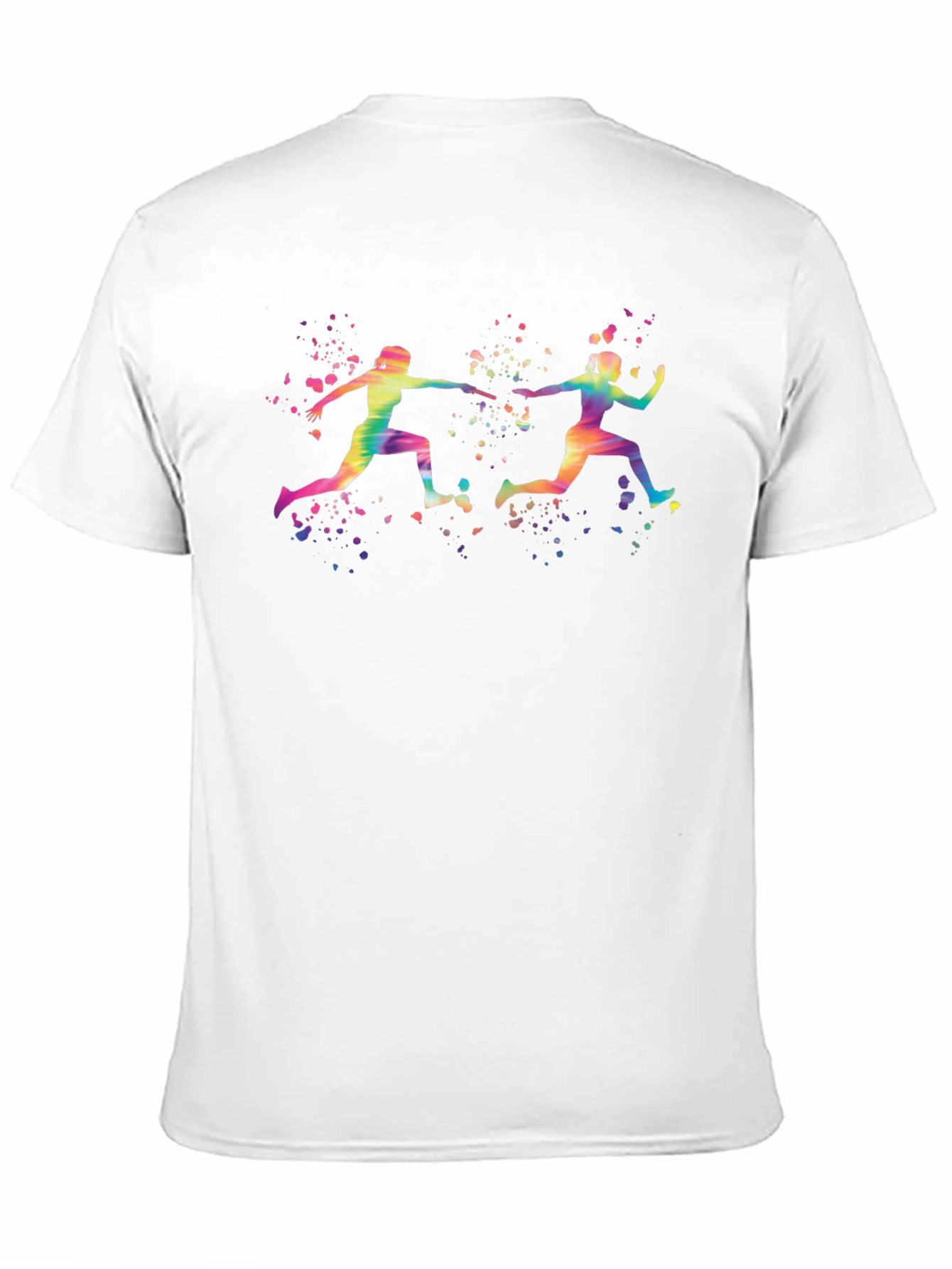 Watercolor Runners Black T-Shirt