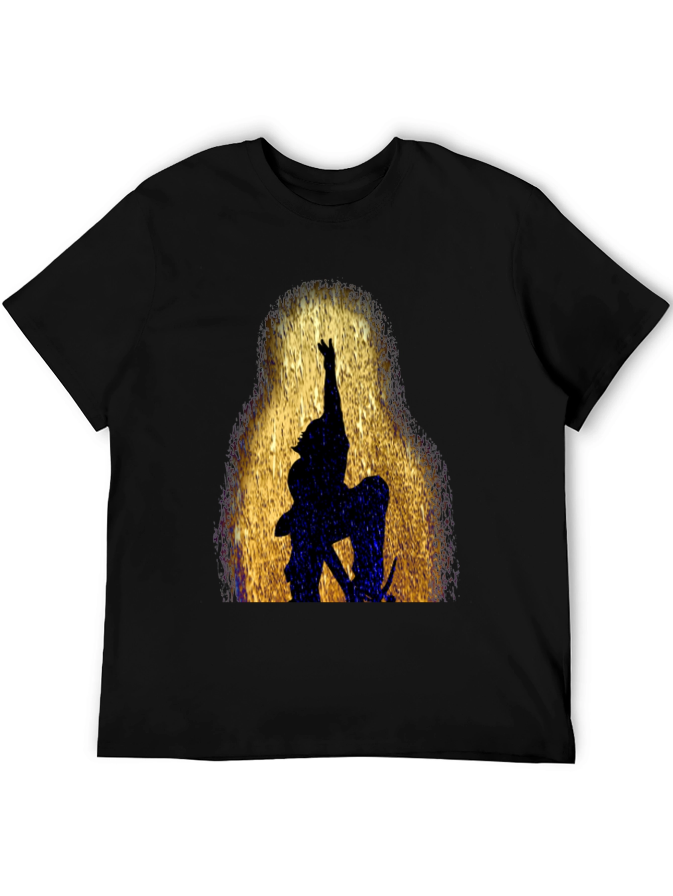 Silhouette Warrior Graphic Black T-Shirt