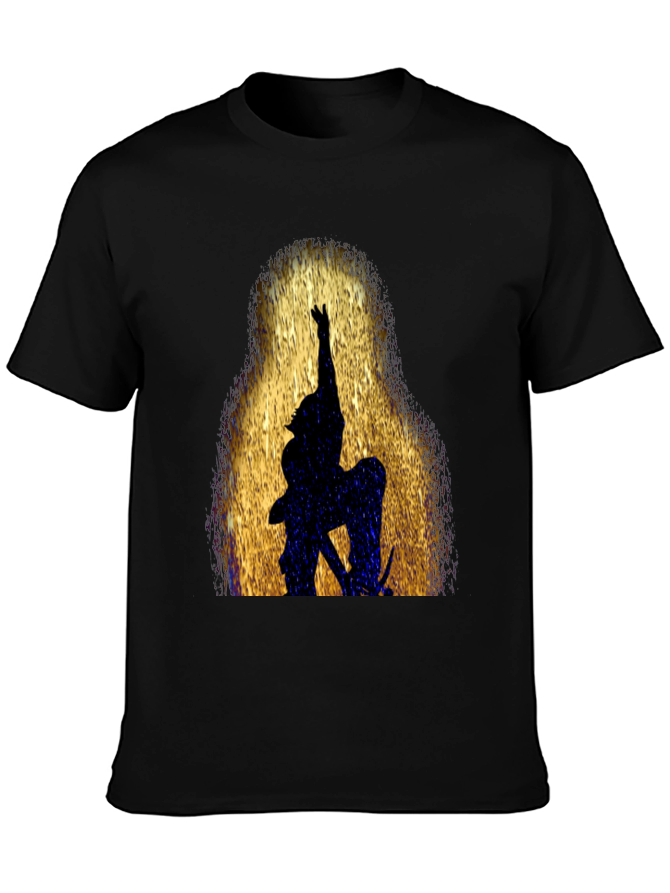 Silhouette Warrior Graphic Black T-Shirt