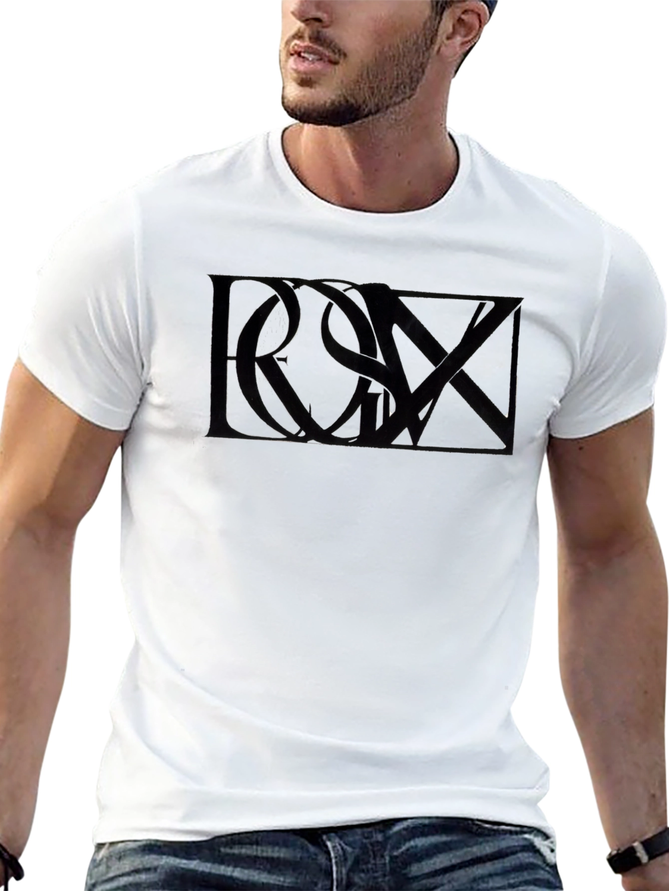 Bold Black Graphic Tee - Modern Design