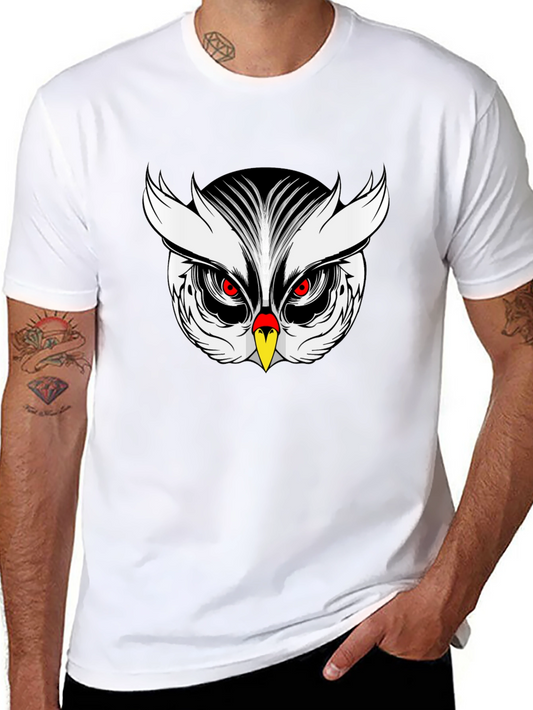Owl Graphic Black T-Shirt Mens Fashion Tee