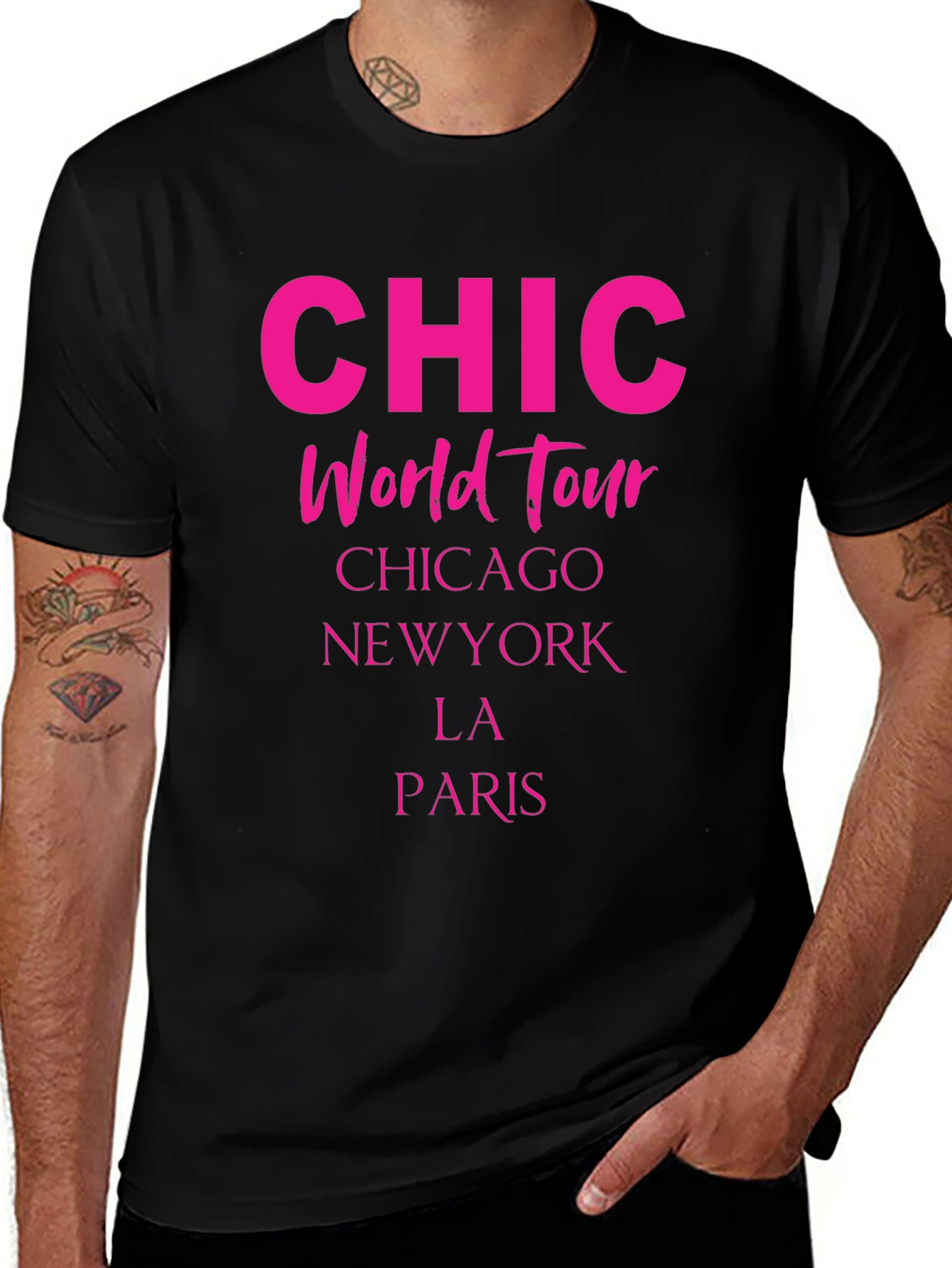 Chic World Tour T-Shirt - Stylish City Print