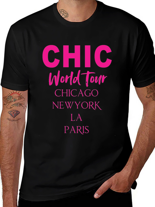 Chic World Tour T-Shirt - Stylish City Print