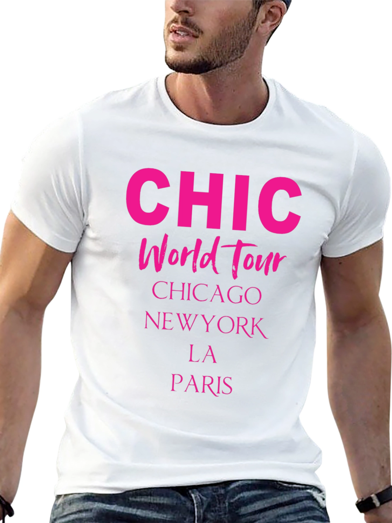Chic World Tour T-Shirt - Stylish City Print