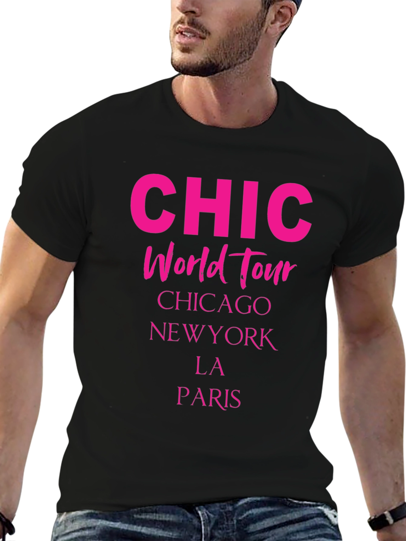 Chic World Tour T-Shirt - Stylish City Print