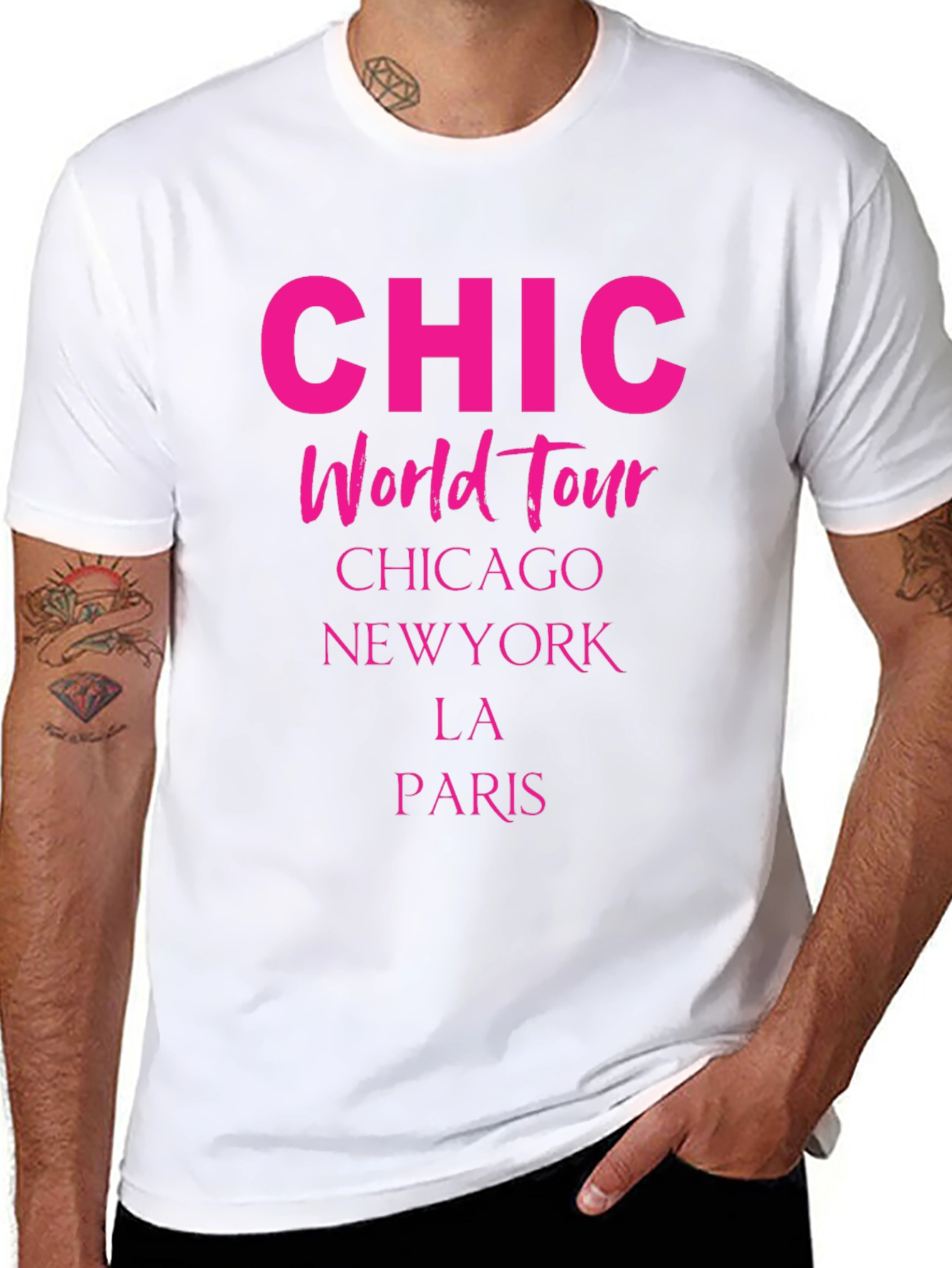 Chic World Tour T-Shirt - Stylish City Print