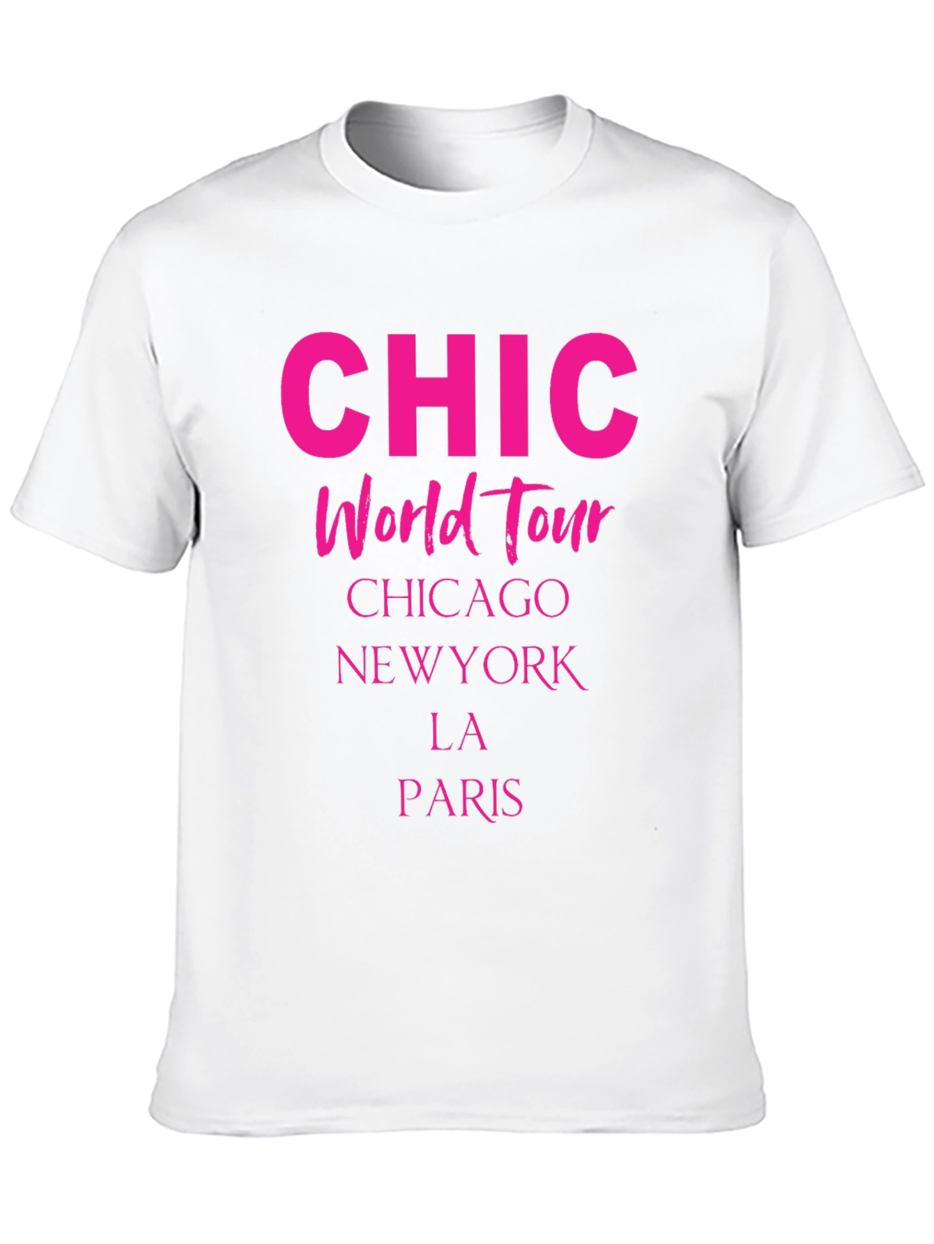 Chic World Tour T-Shirt - Stylish City Print