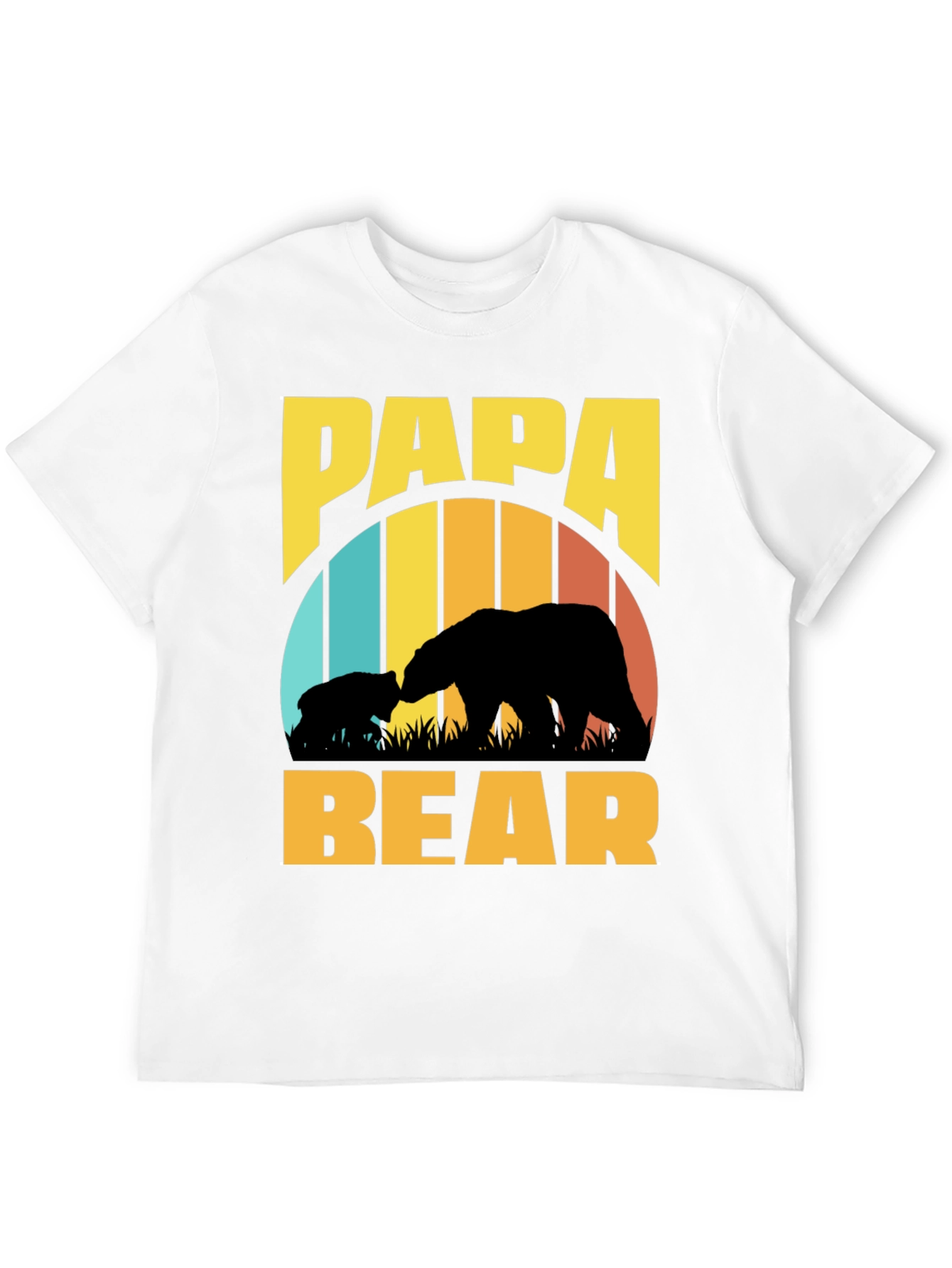Papa Bear T-Shirt - Retro Fathers Day Tee