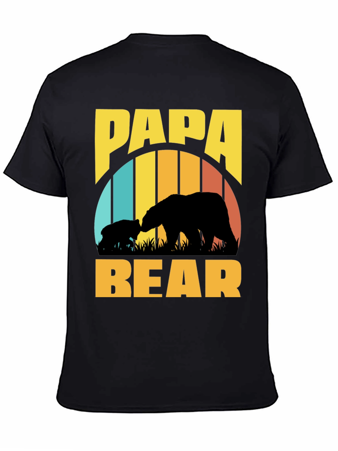Papa Bear T-Shirt - Retro Fathers Day Tee