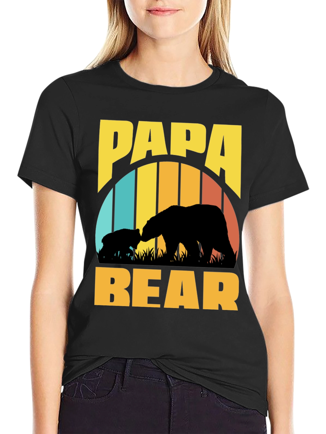 Papa Bear T-Shirt - Retro Fathers Day Tee