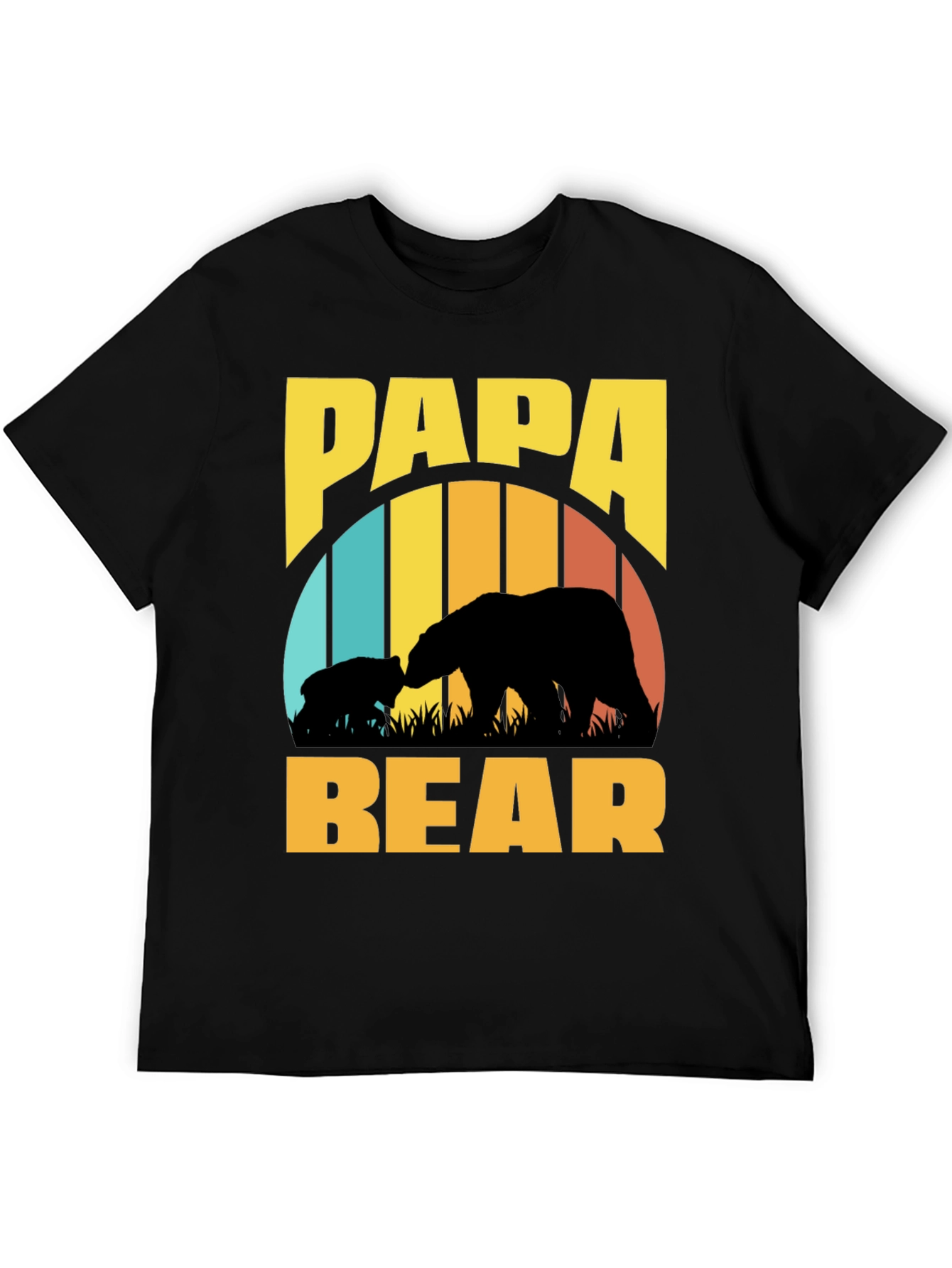 Papa Bear T-Shirt - Retro Fathers Day Tee