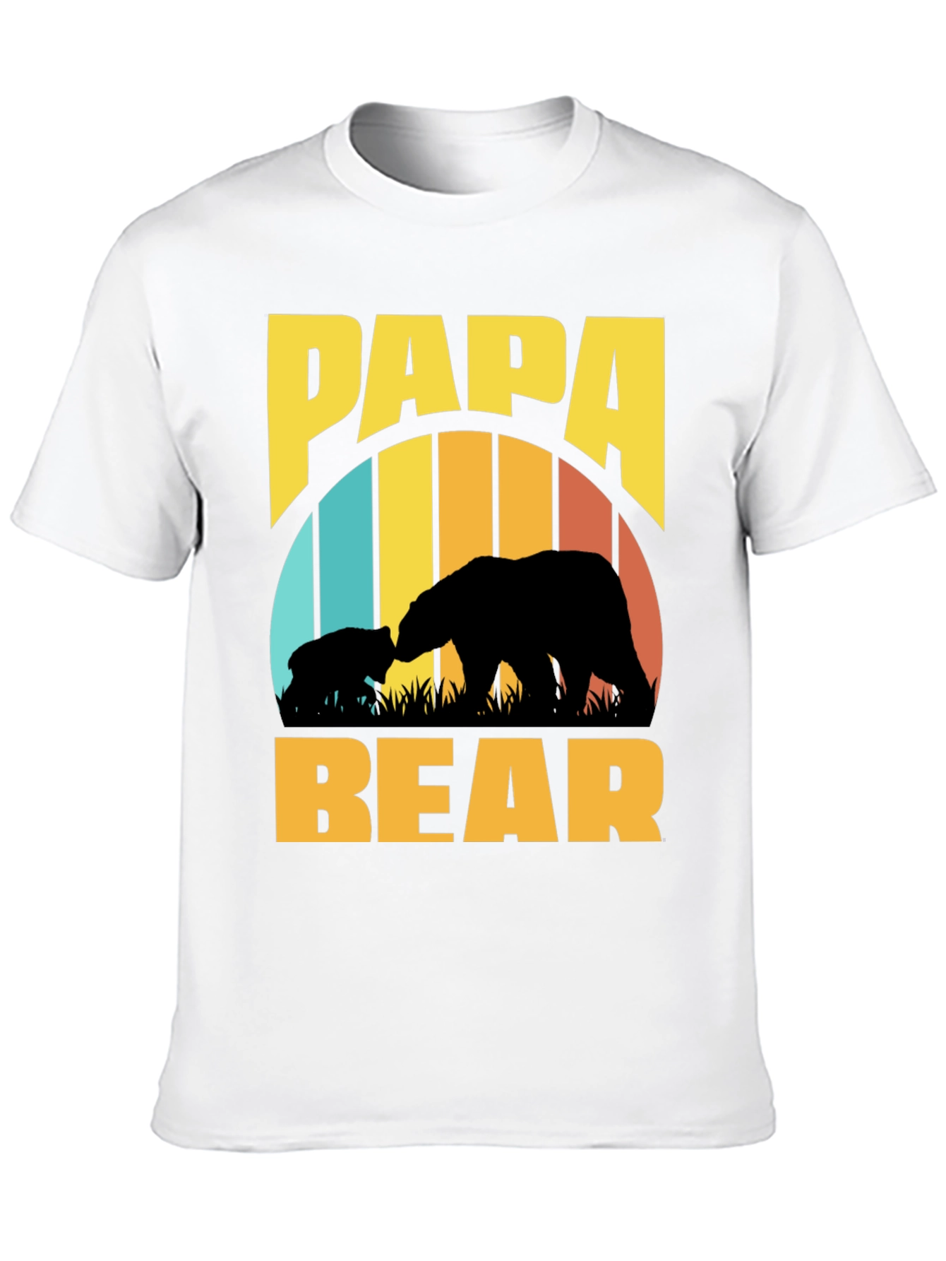 Papa Bear T-Shirt - Retro Fathers Day Tee