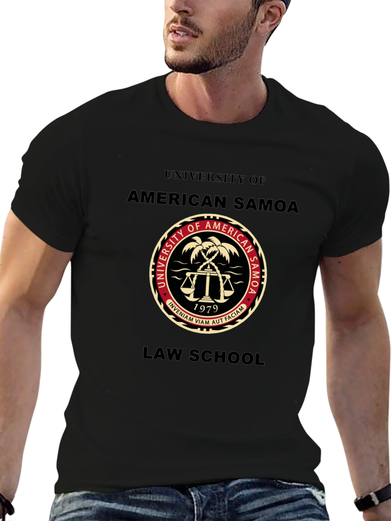 American Samoa University Law School Black T-Shirt