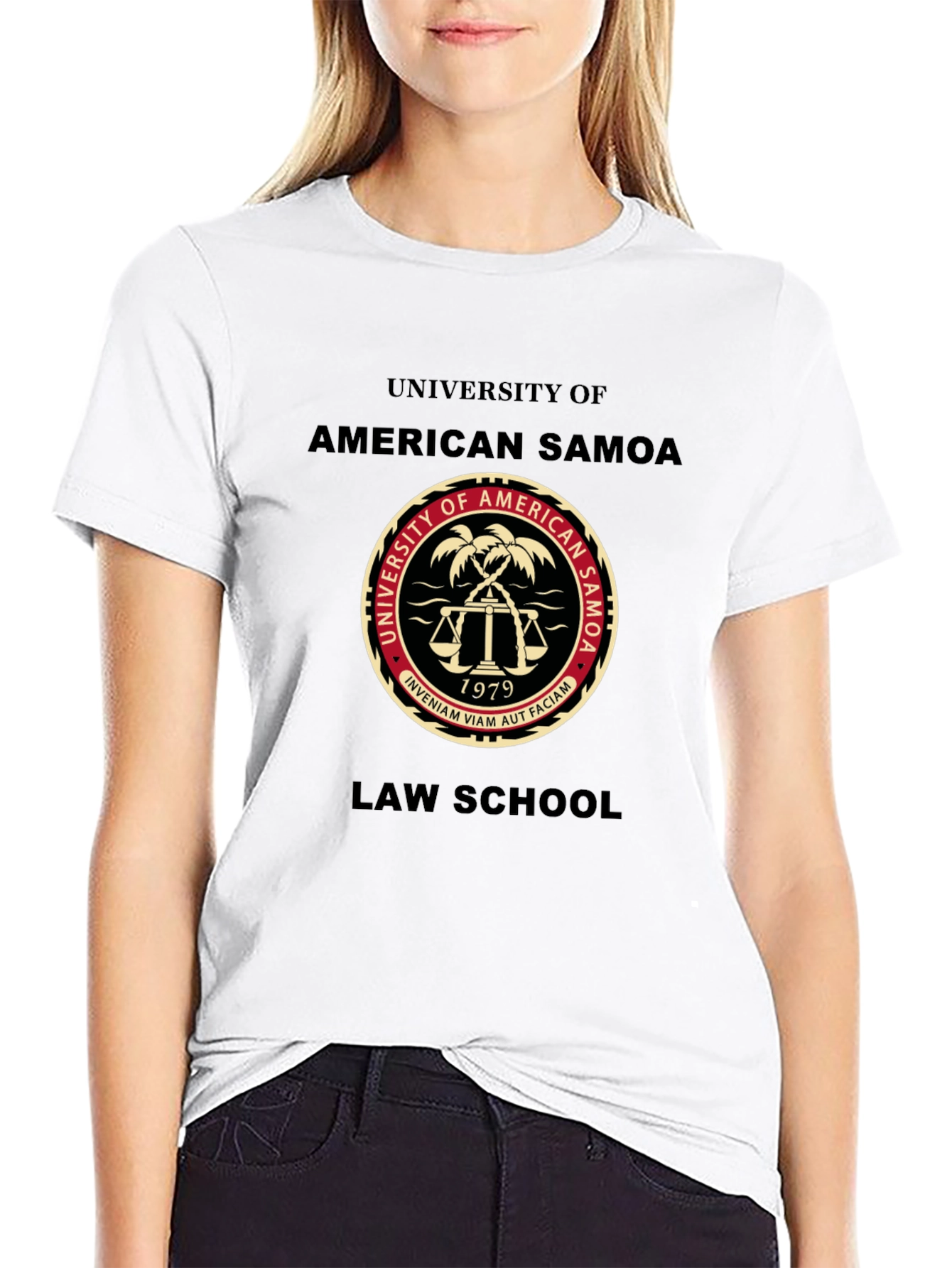 American Samoa University Law School Black T-Shirt