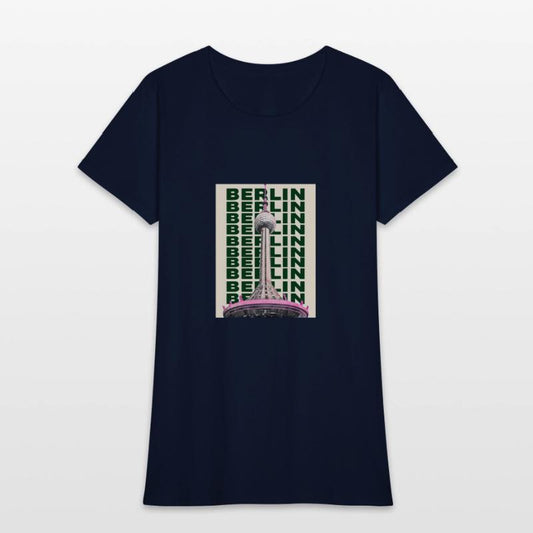 Modern Graphic Design of Berlin TV Tower in Pink