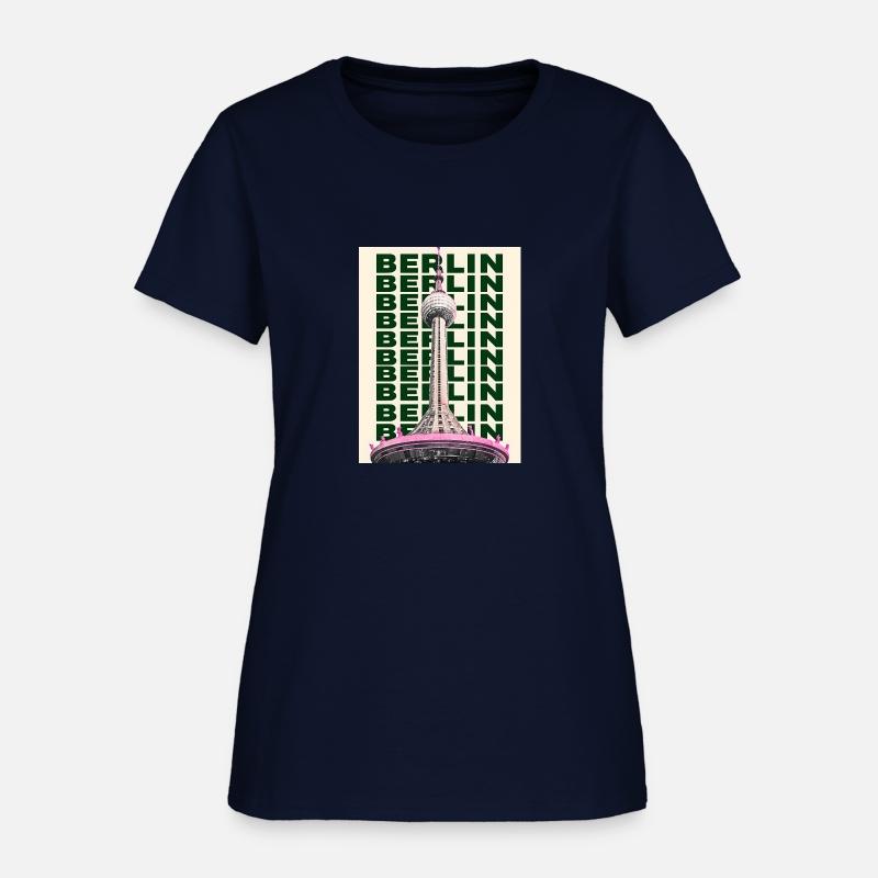 Modern Graphic Design of Berlin TV Tower in Pink