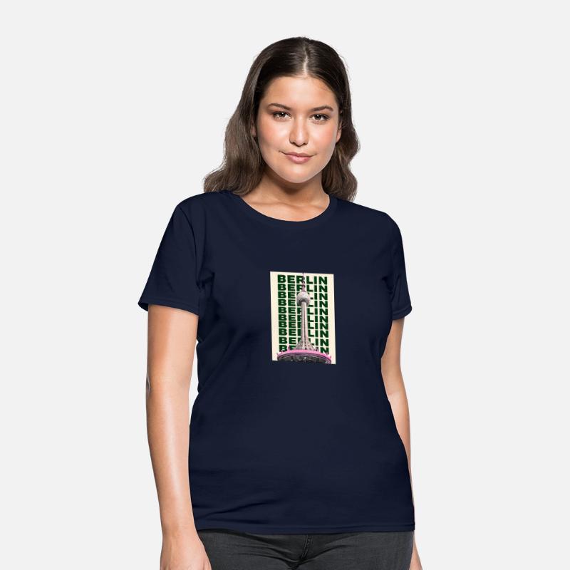 Modern Graphic Design of Berlin TV Tower in Pink